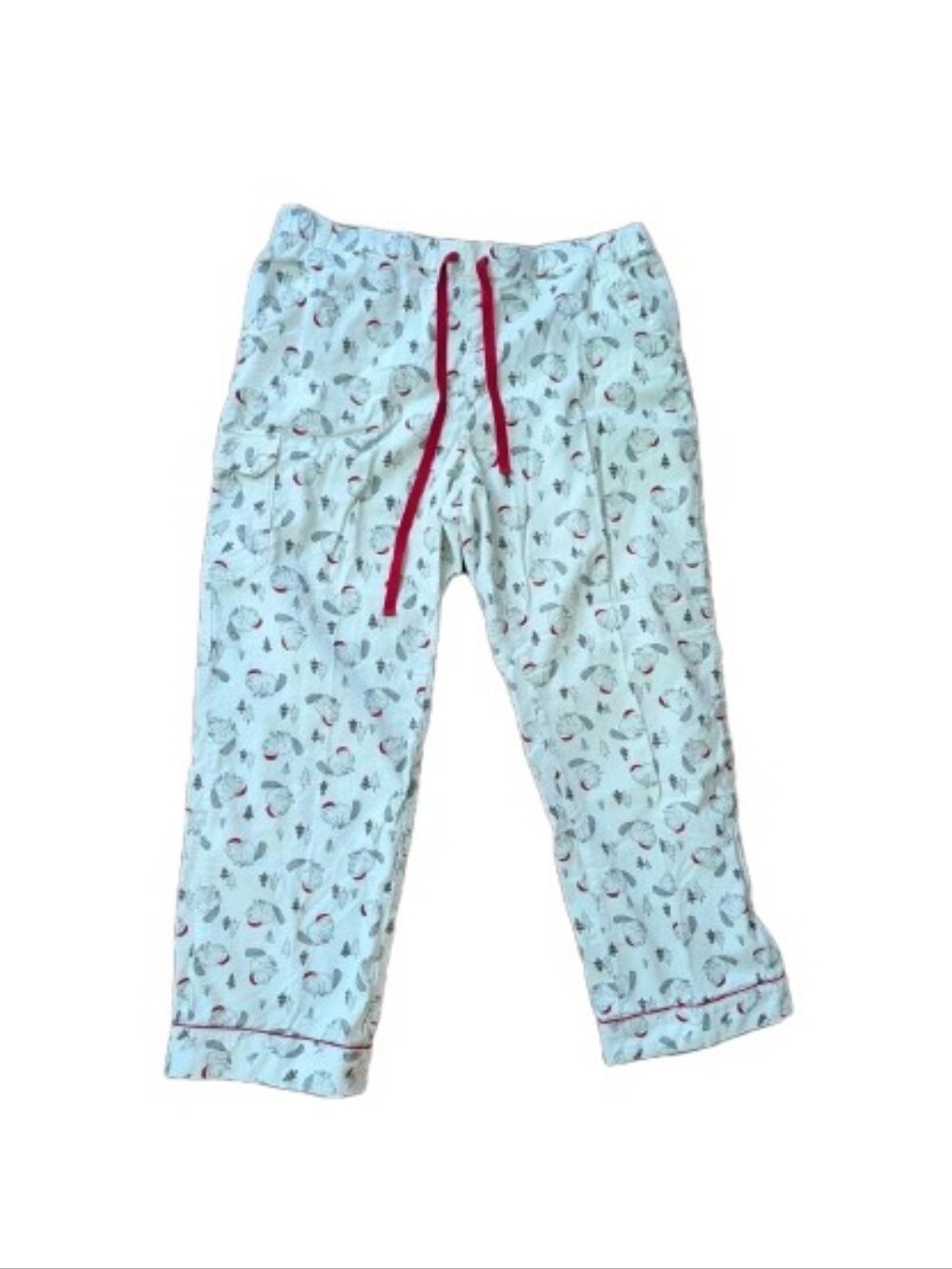 Women’s Duluth Pajama Pants Sz L-31 Pocket Sleep Lounge Snow Globe